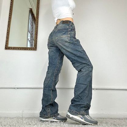 vintage wide leg cargo jeans