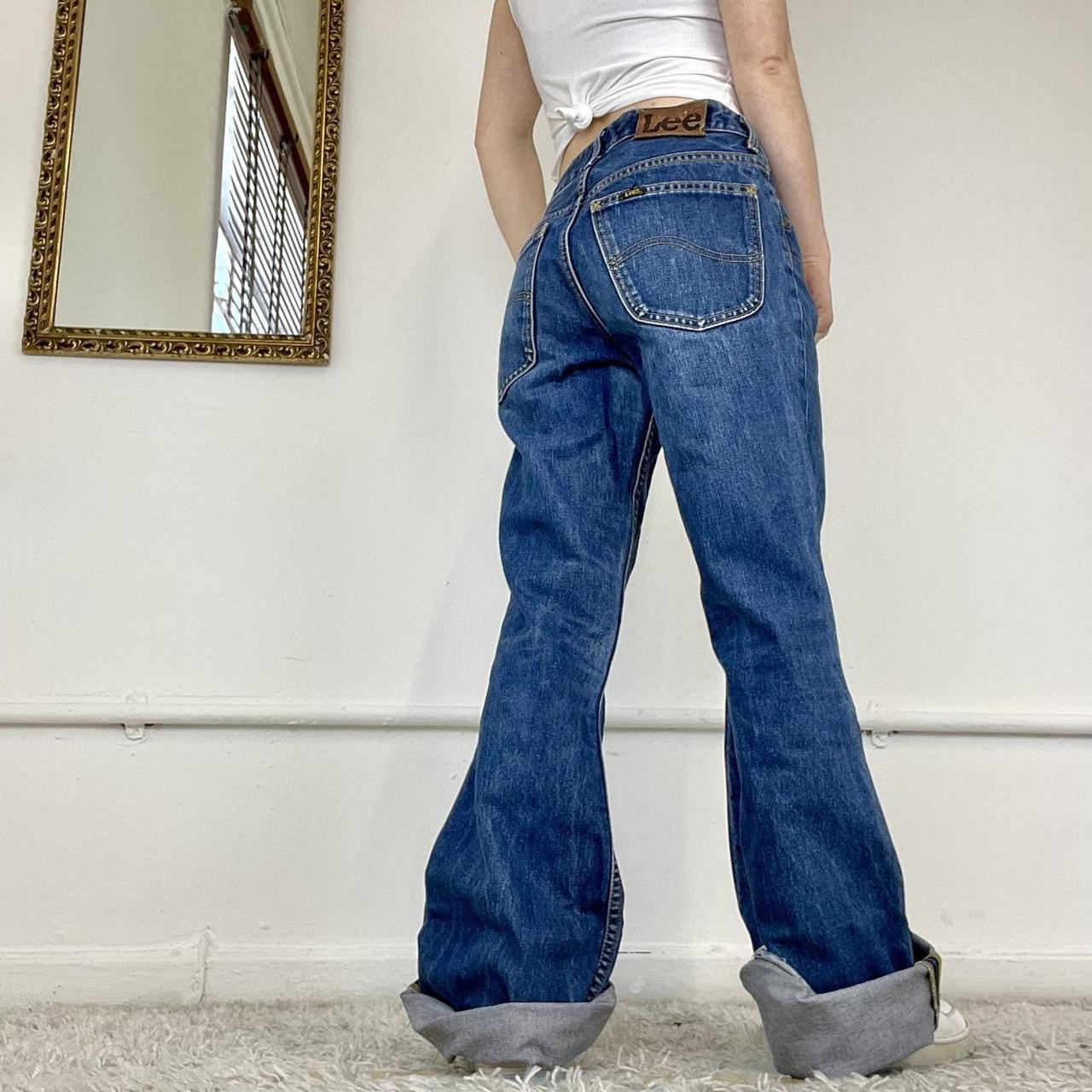 flared baggy jeans by lee