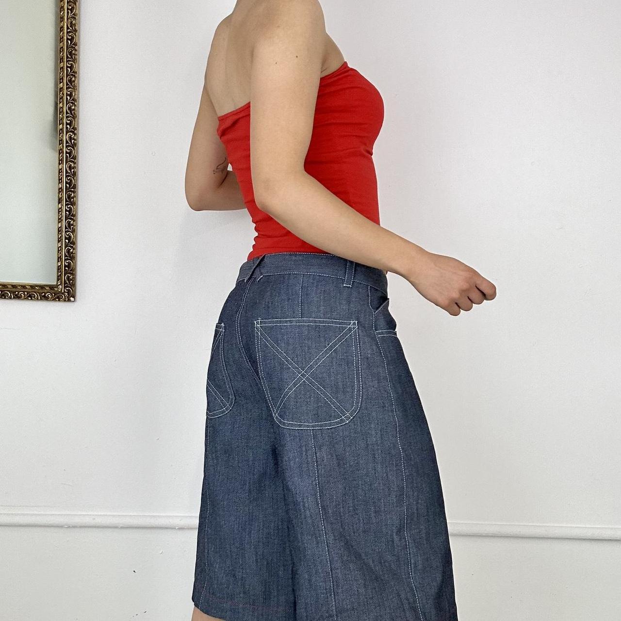 2000’s bright red bandeau top with detailing