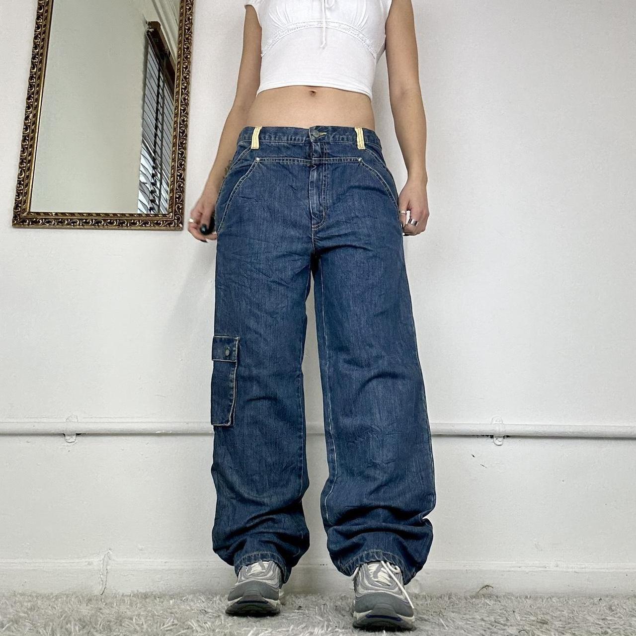 wide leg cargo jeans