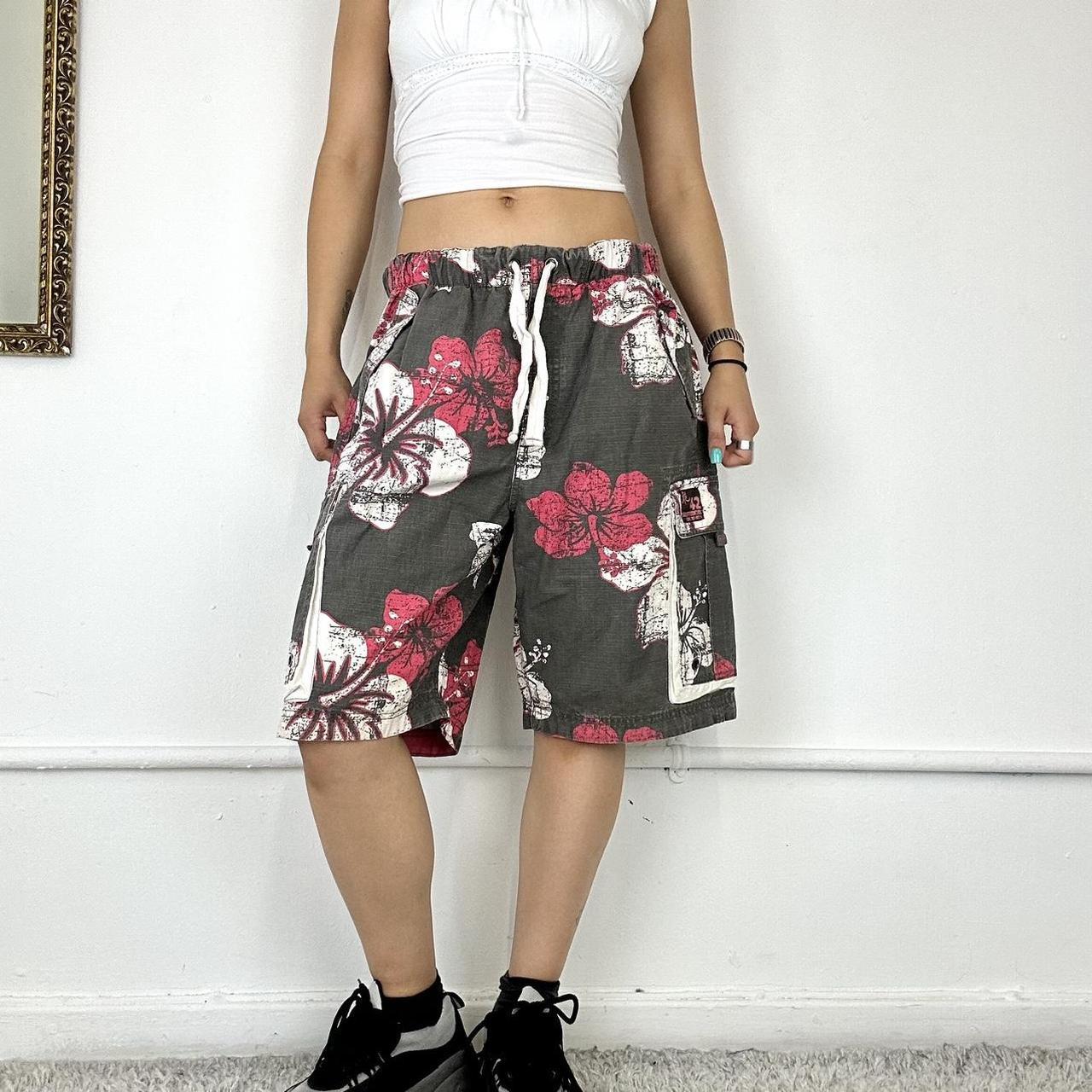 floral print baggy shorts