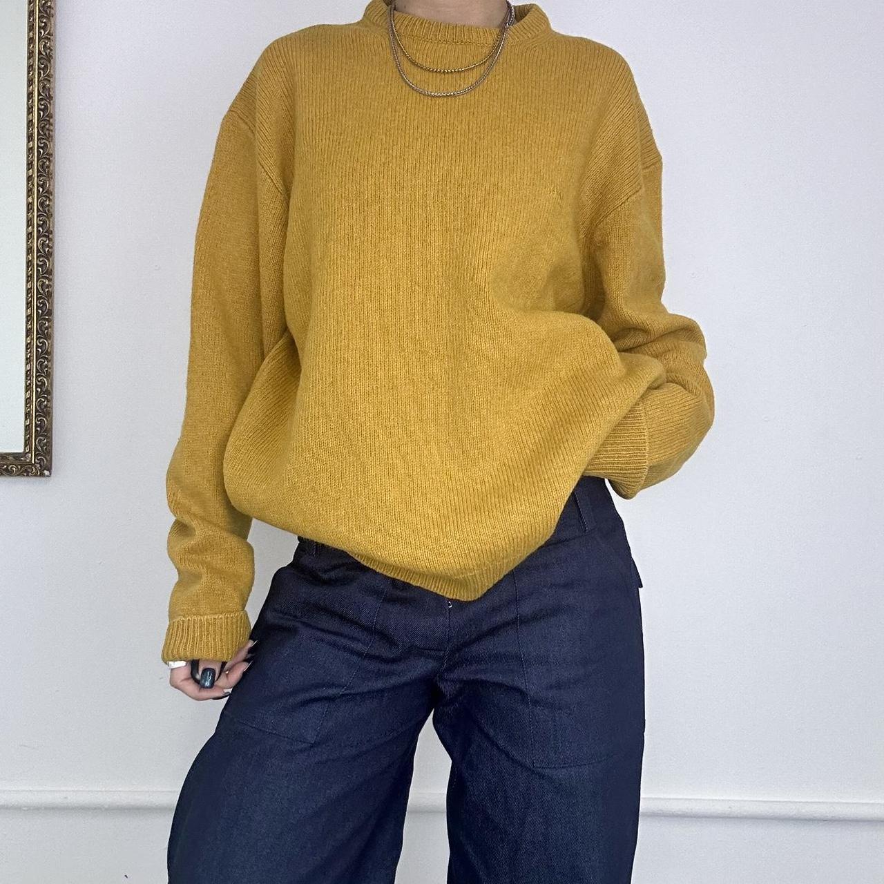 boss yellow knit jumper