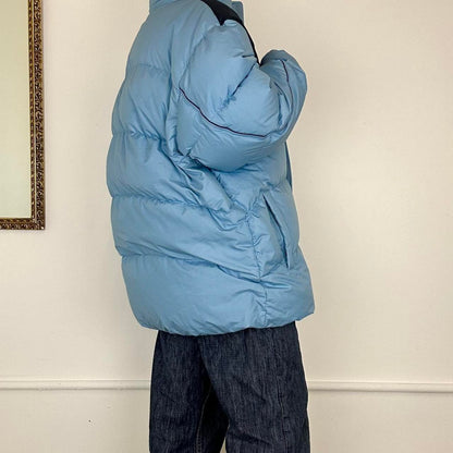 nike blue two tone puffer jacket