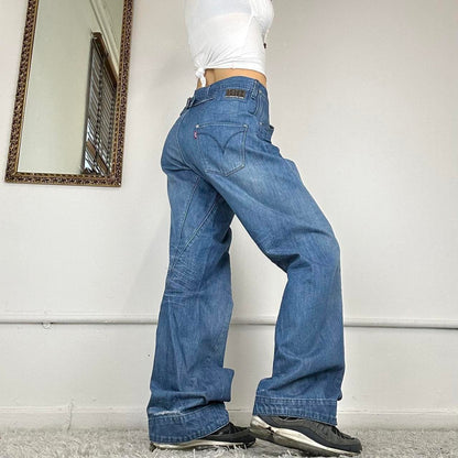 vintage wide leg jeans by levis