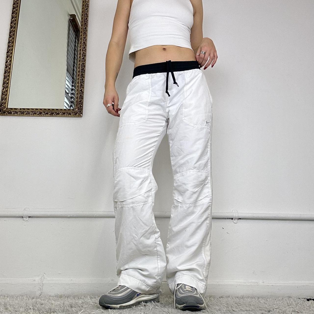 vintage white nike cargo trousers