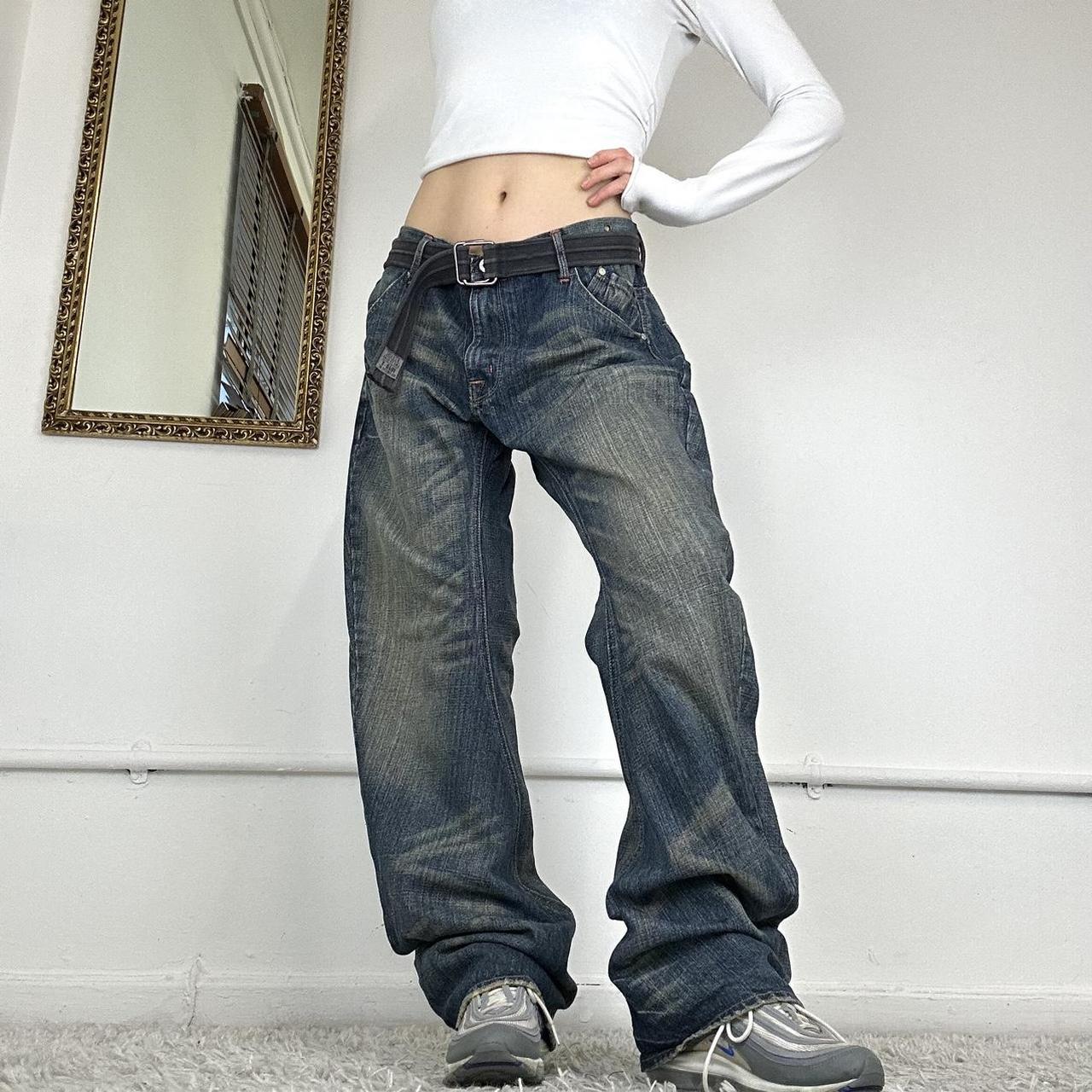 baggy wide leg cargo jeans