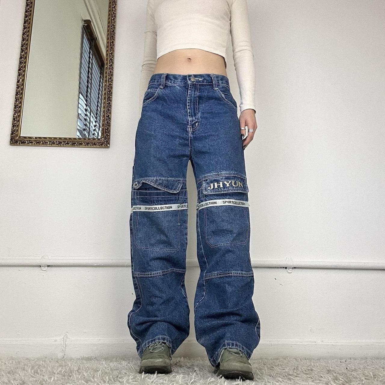 00's wide leg cargo jeans