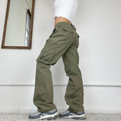 2000s straight leg cargo trousers