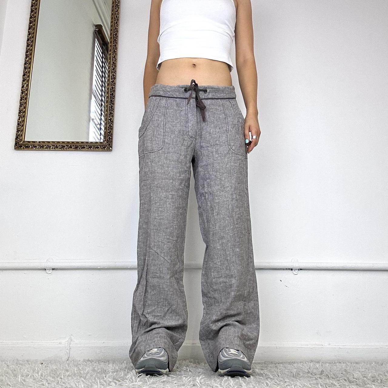 grey linen trousers