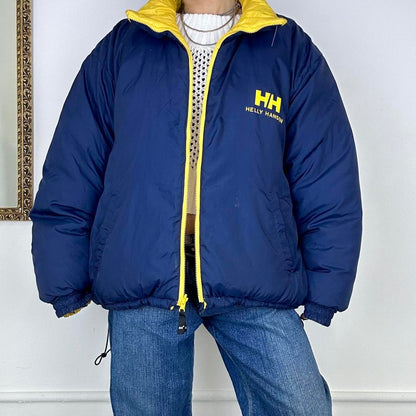 vintage helly hansen reversible puffer coat