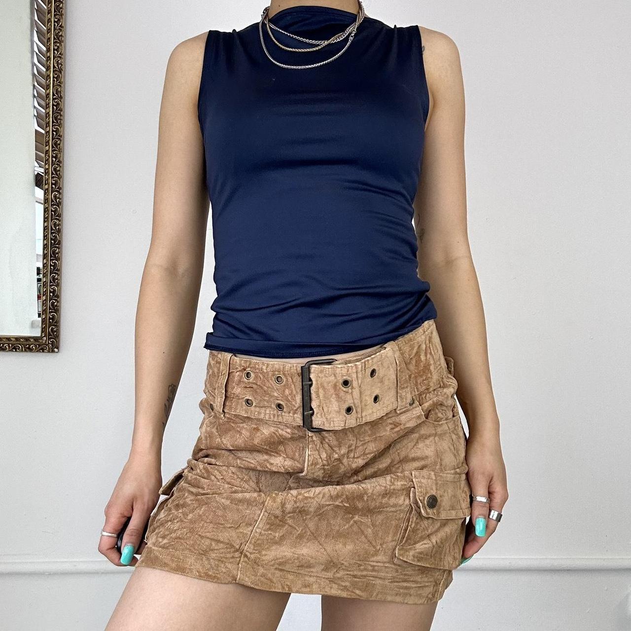 2000's corduroy mini skirt