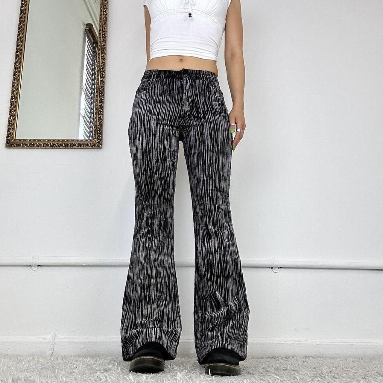 2000's flared pinstripe trousers