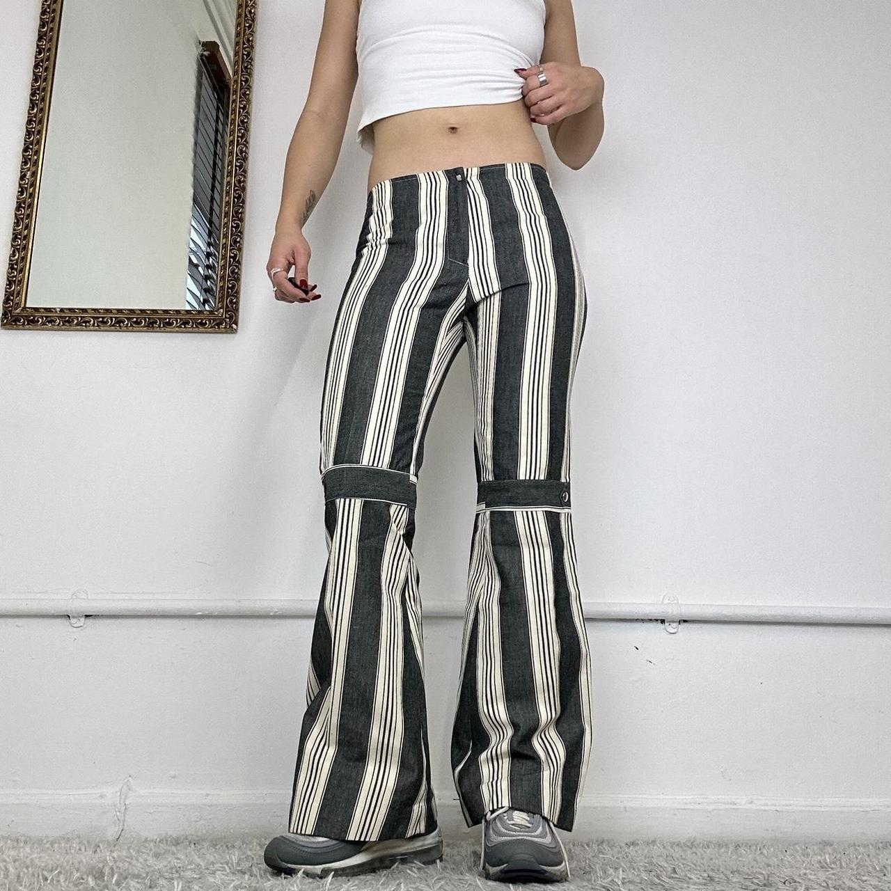 2000’s striped flare trousers