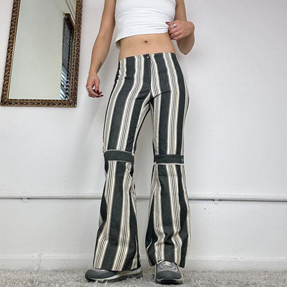 2000’s striped flare trousers