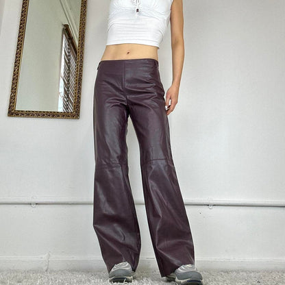 2000s faux leather trousers