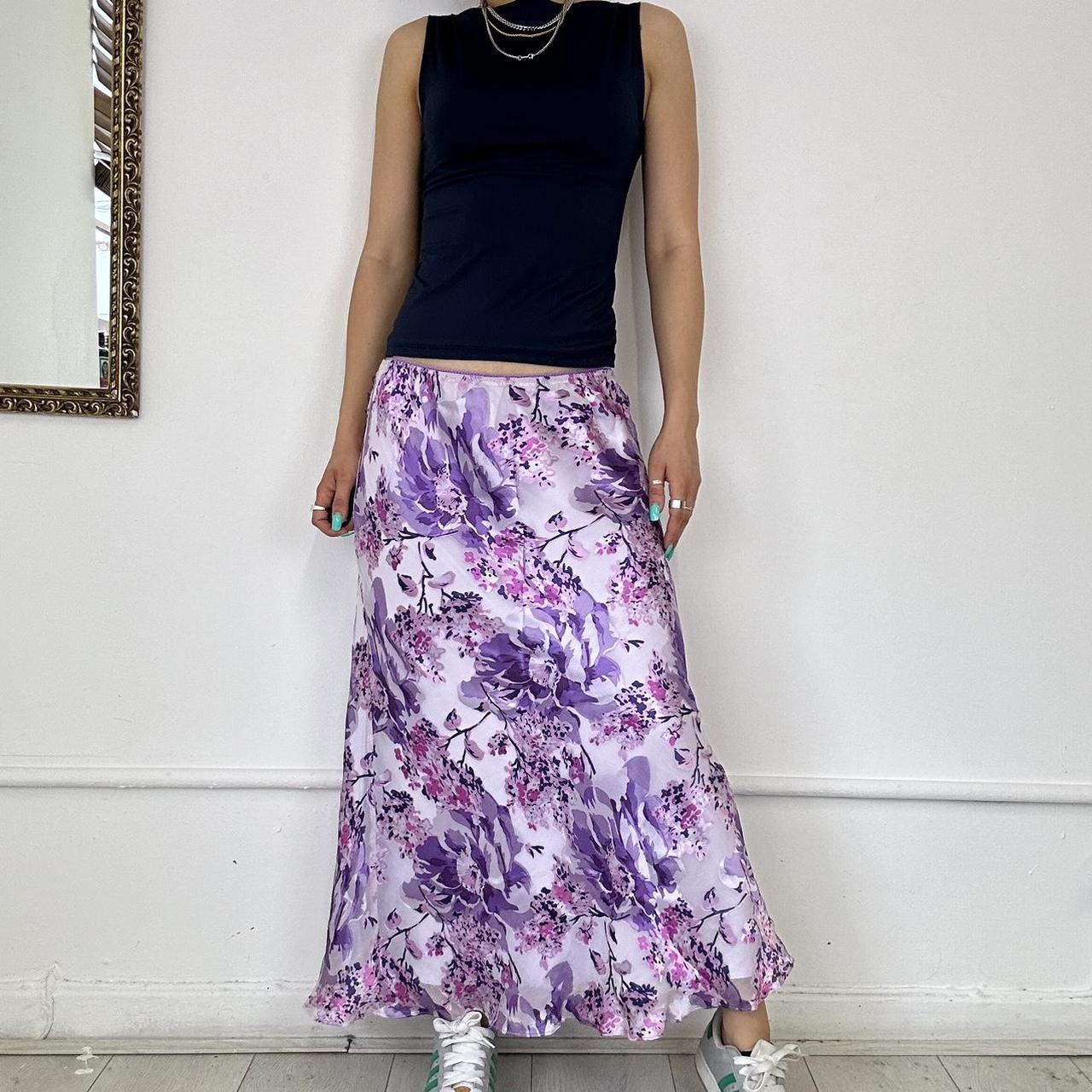 vintage silk maxi skirt