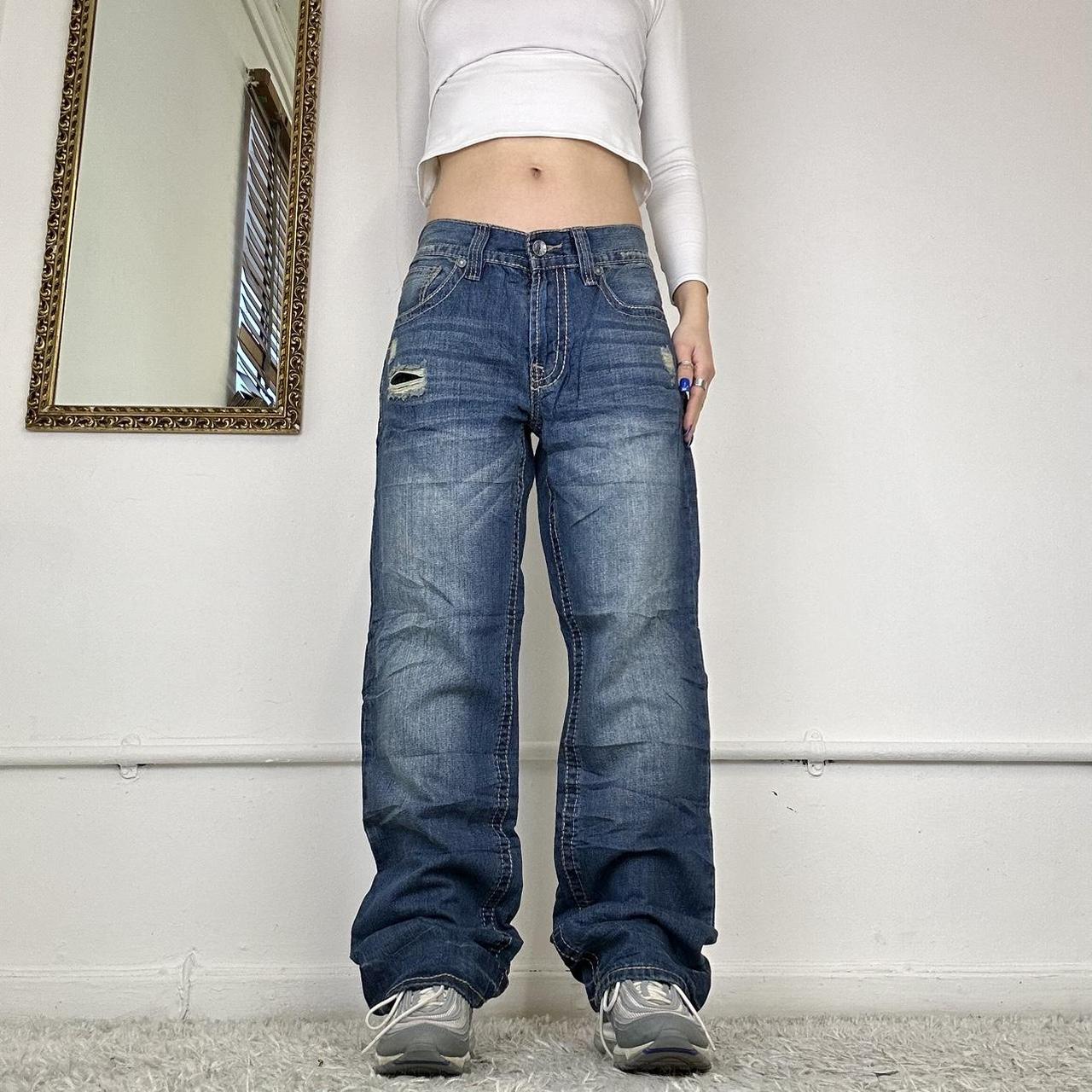 baggy wide leg cargo jeans