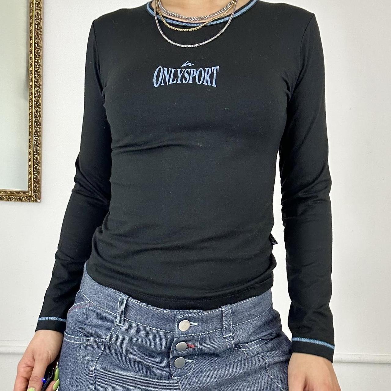 black onlysport long sleeve top