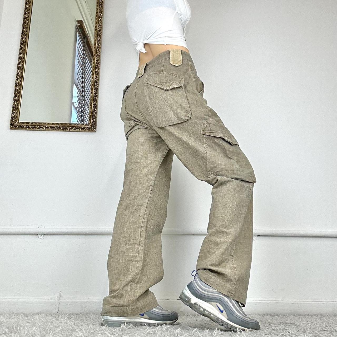 00's checkered cargo trousers