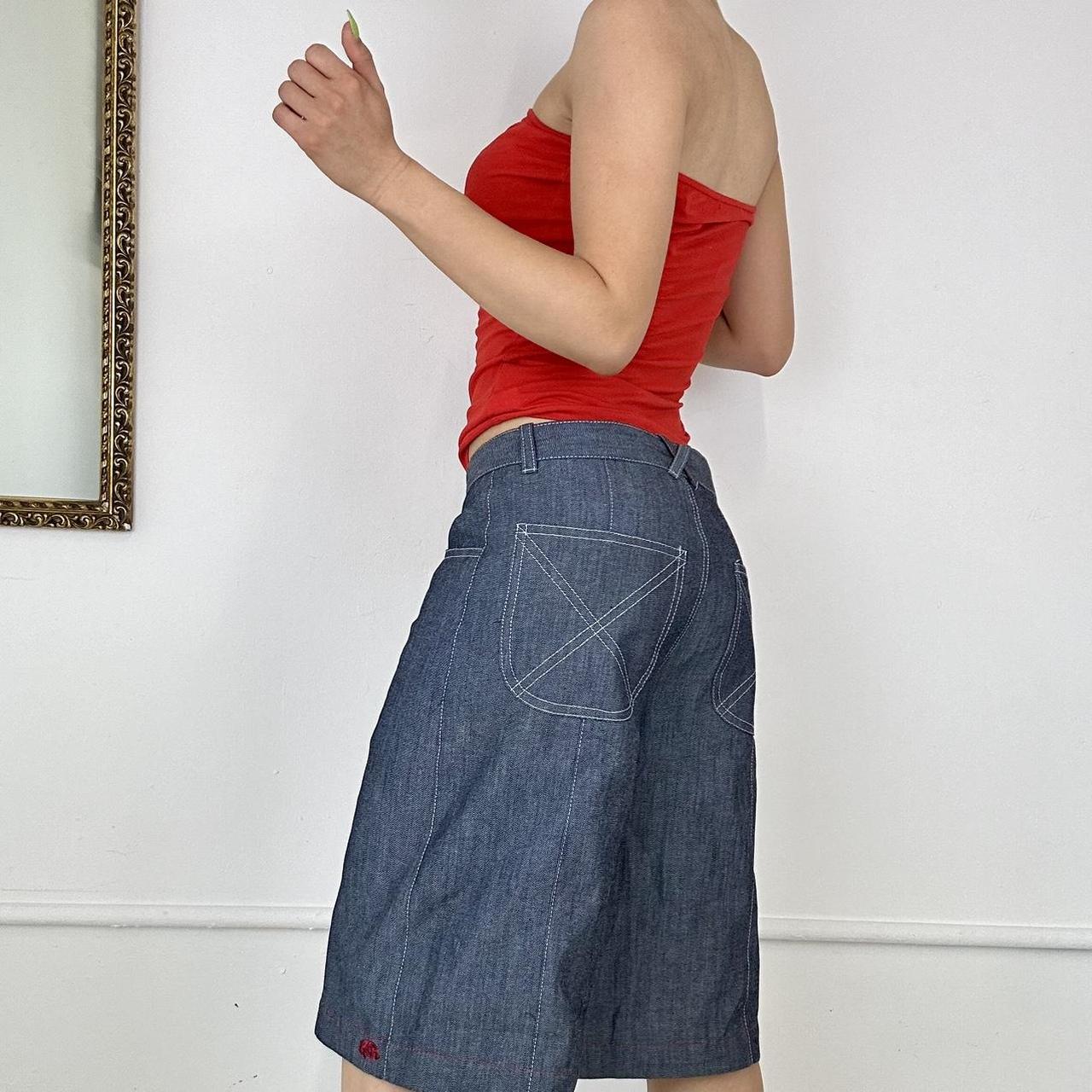 2000’s bright red bandeau top with detailing