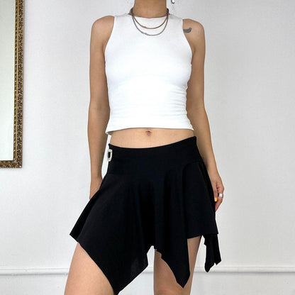 asymmetric 2000's mini skirt