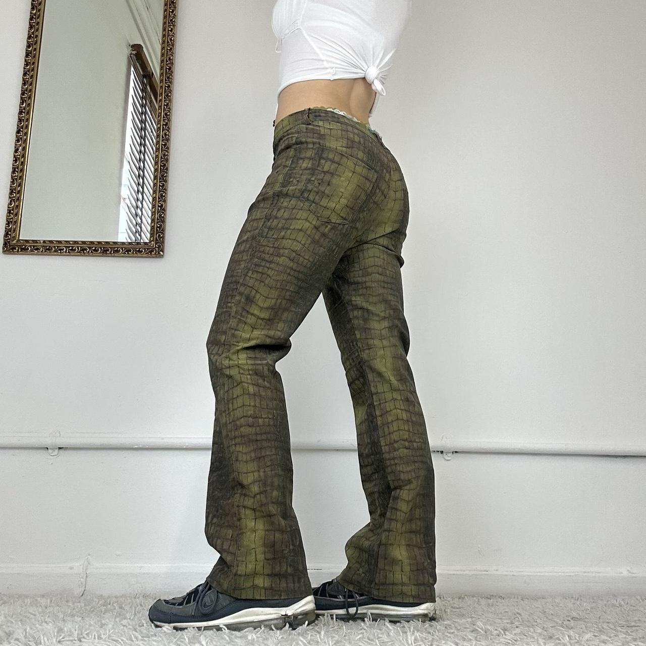 snake print wide leg trousers