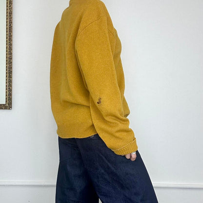 boss yellow knit jumper