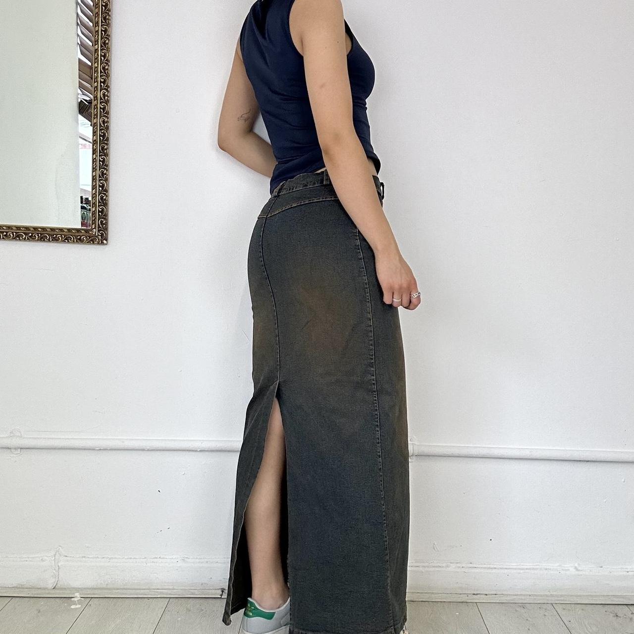 denim maxi skirt