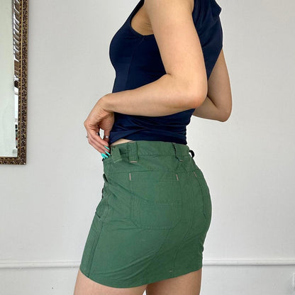 green cargo combat mini skirt