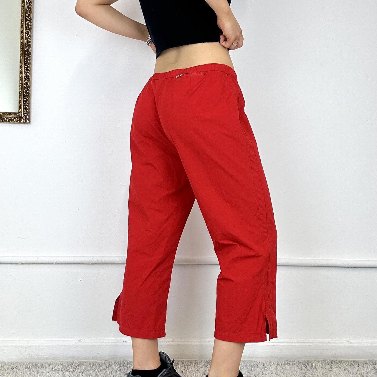 red nike capri trousers