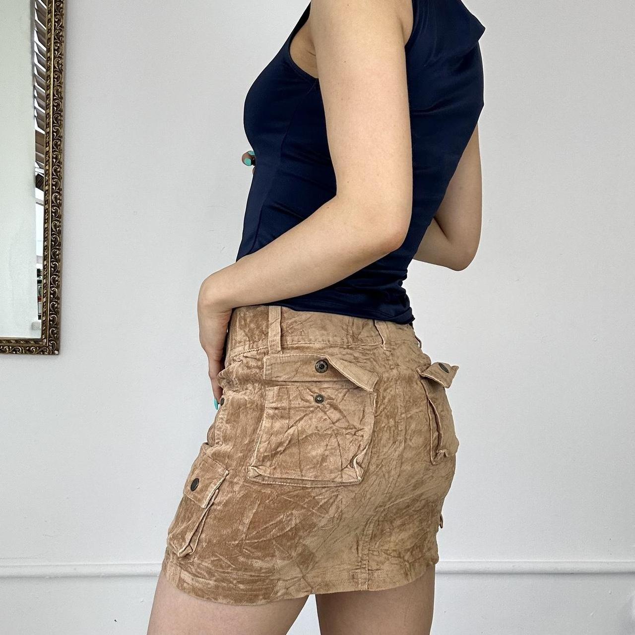 2000's corduroy mini skirt