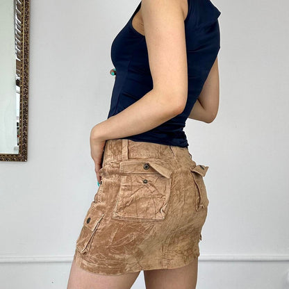 2000's corduroy mini skirt