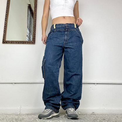 wide leg cargo jeans