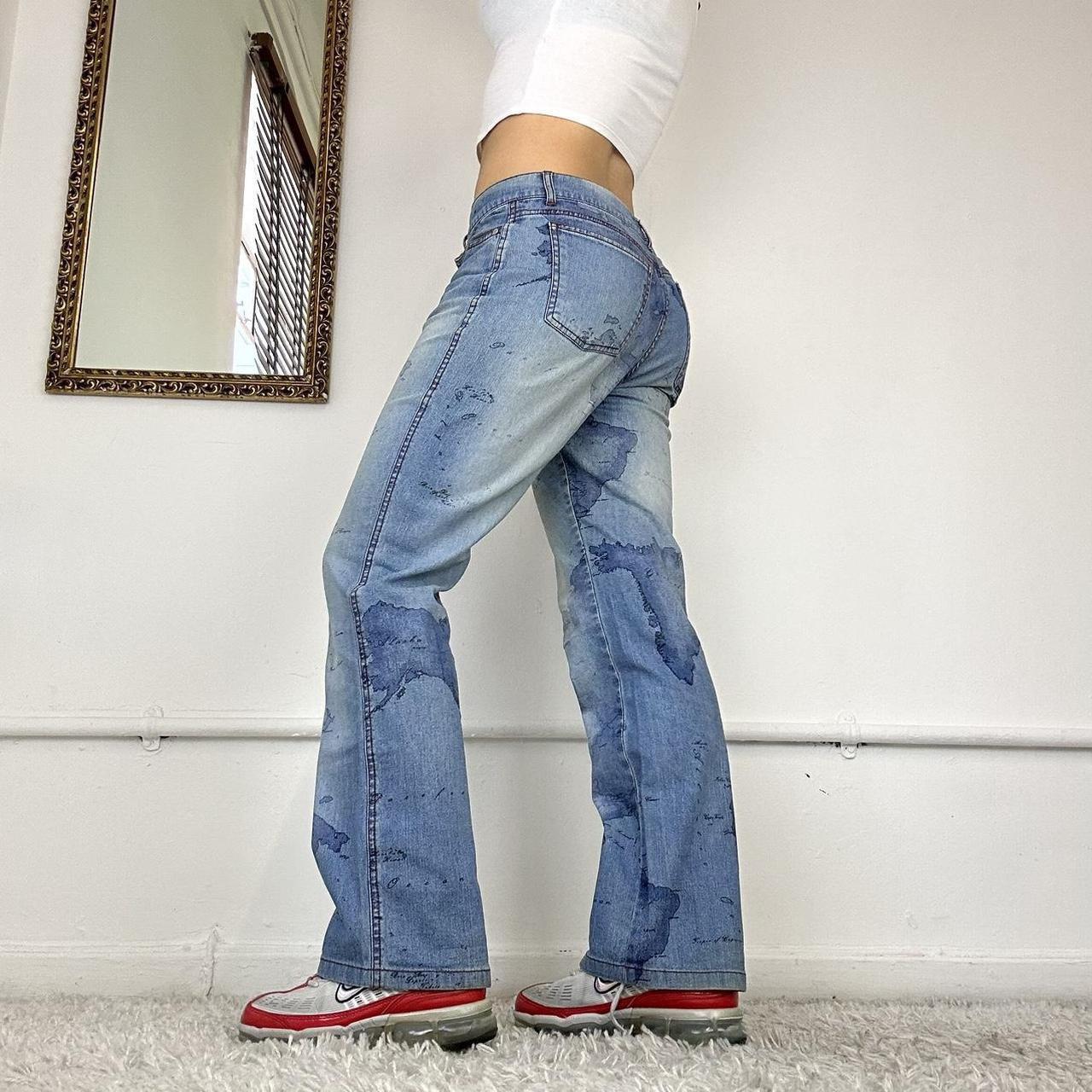 2000's world map jeans