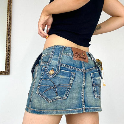 denim mini skirt from phard