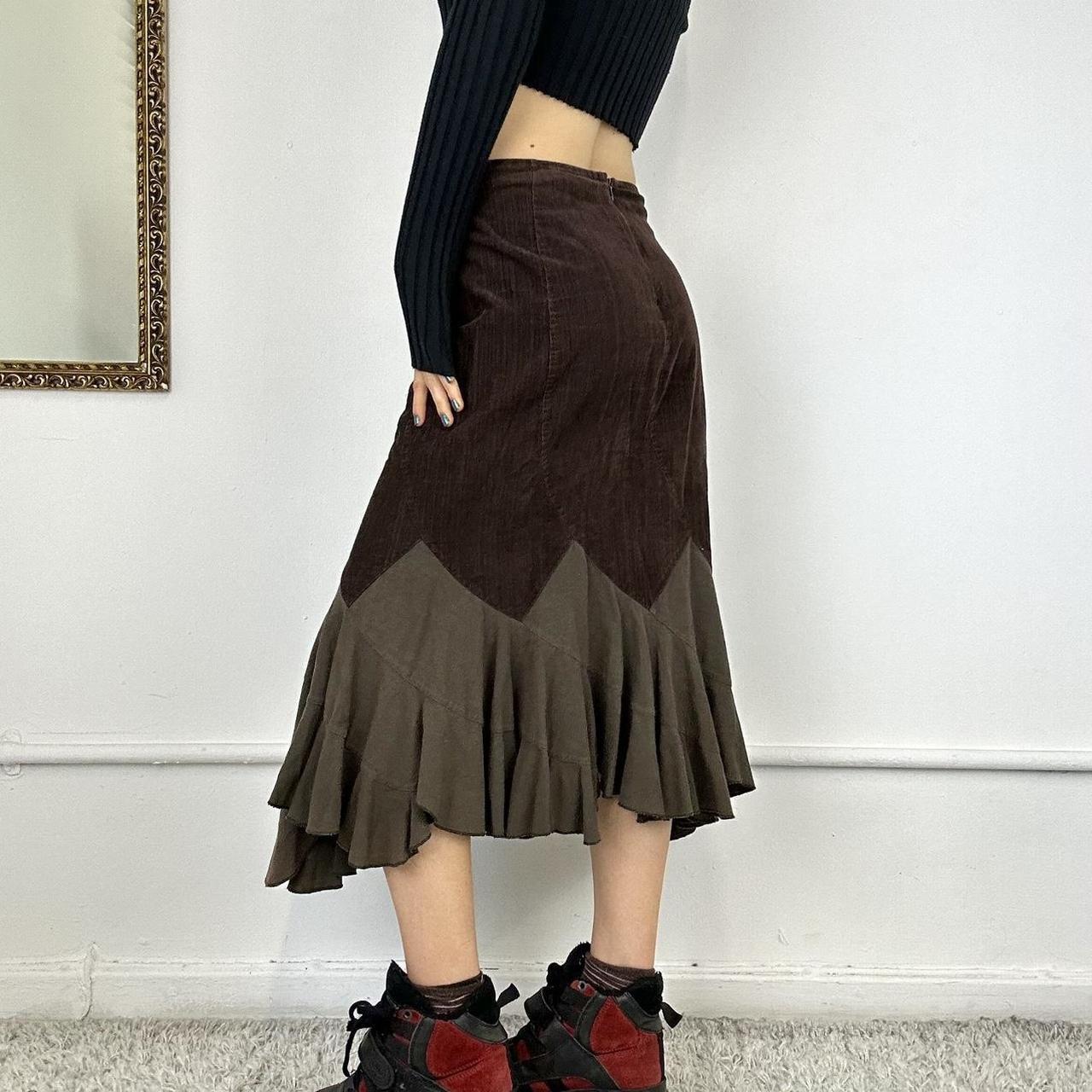 asymmetric midi skirt