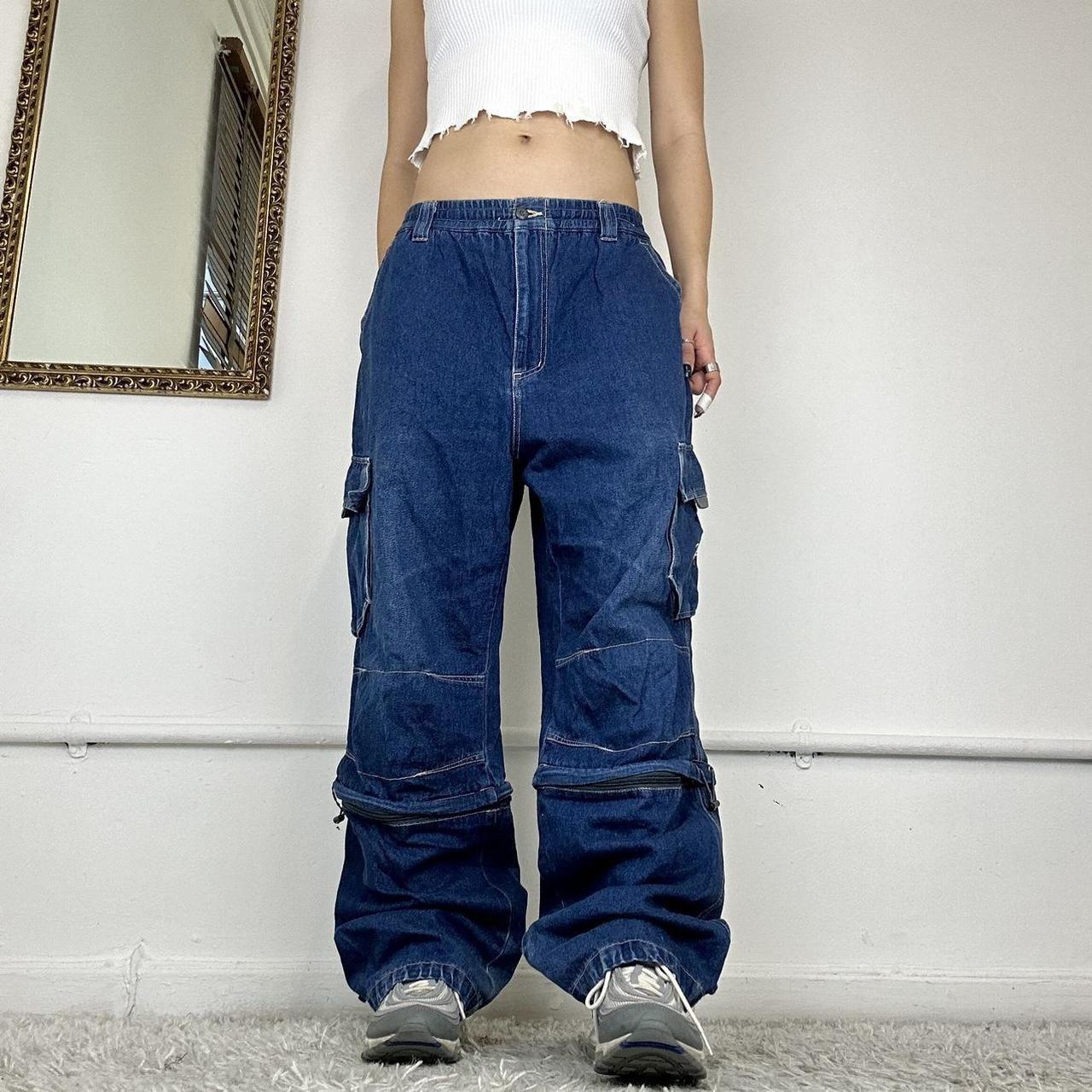 90's baggy zip off cargo jeans