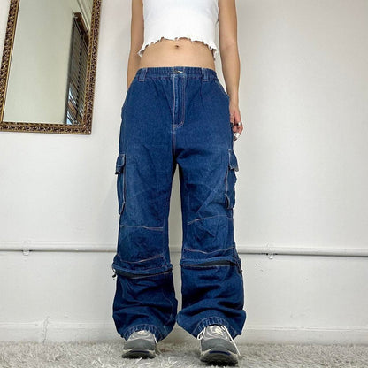 90's baggy zip off cargo jeans