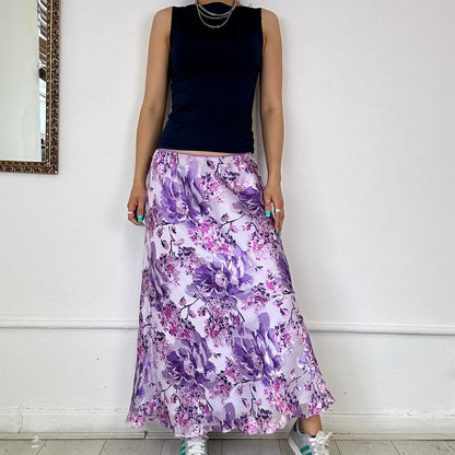 vintage silk maxi skirt