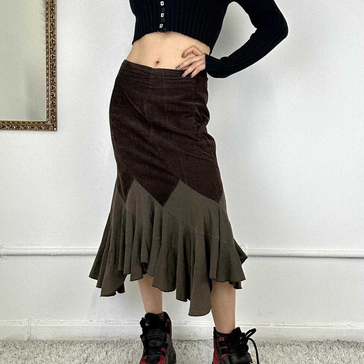 asymmetric midi skirt