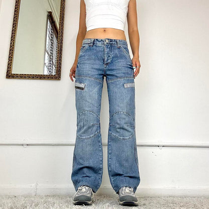 wide leg cargo jeans