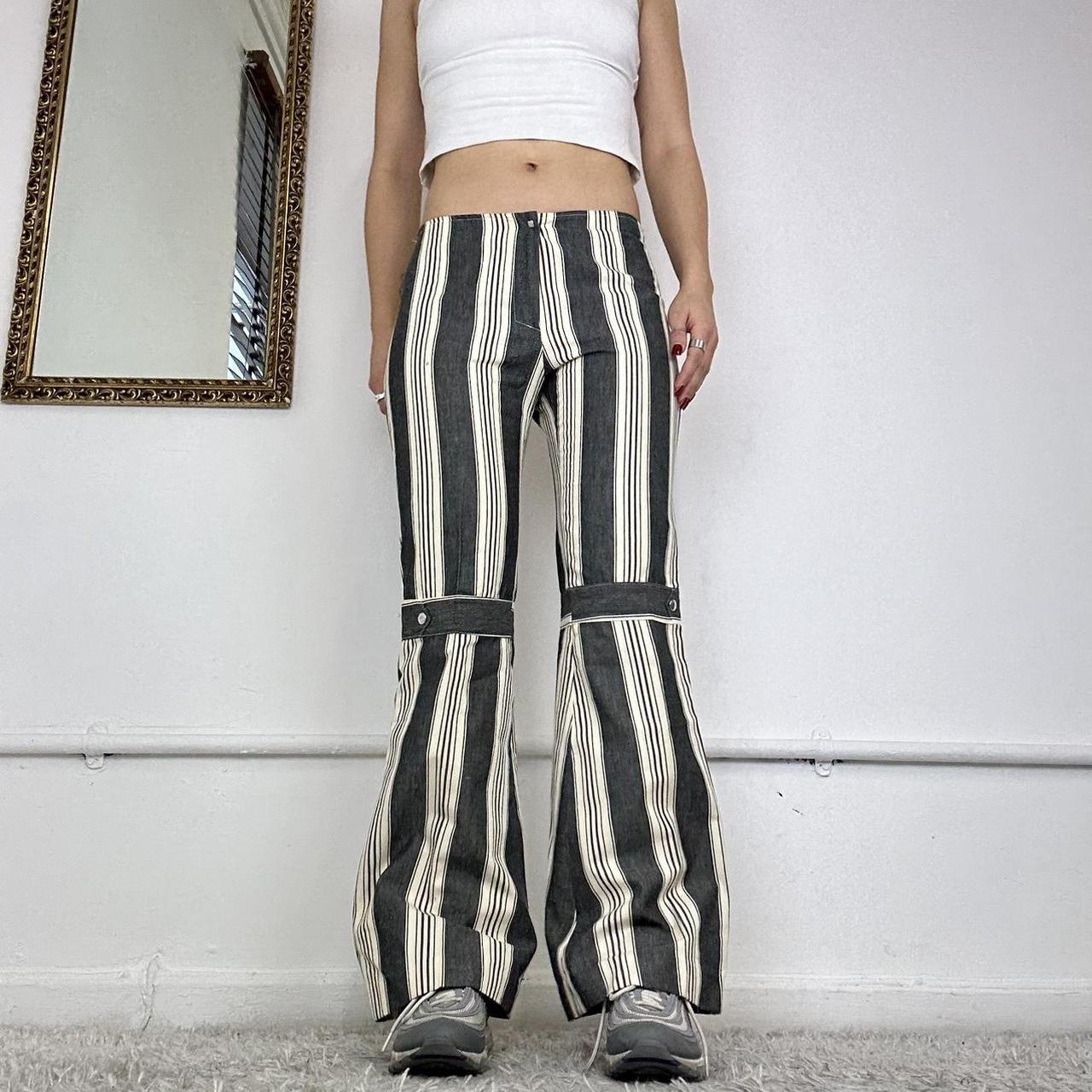 2000’s striped flare trousers