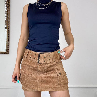 2000's corduroy mini skirt