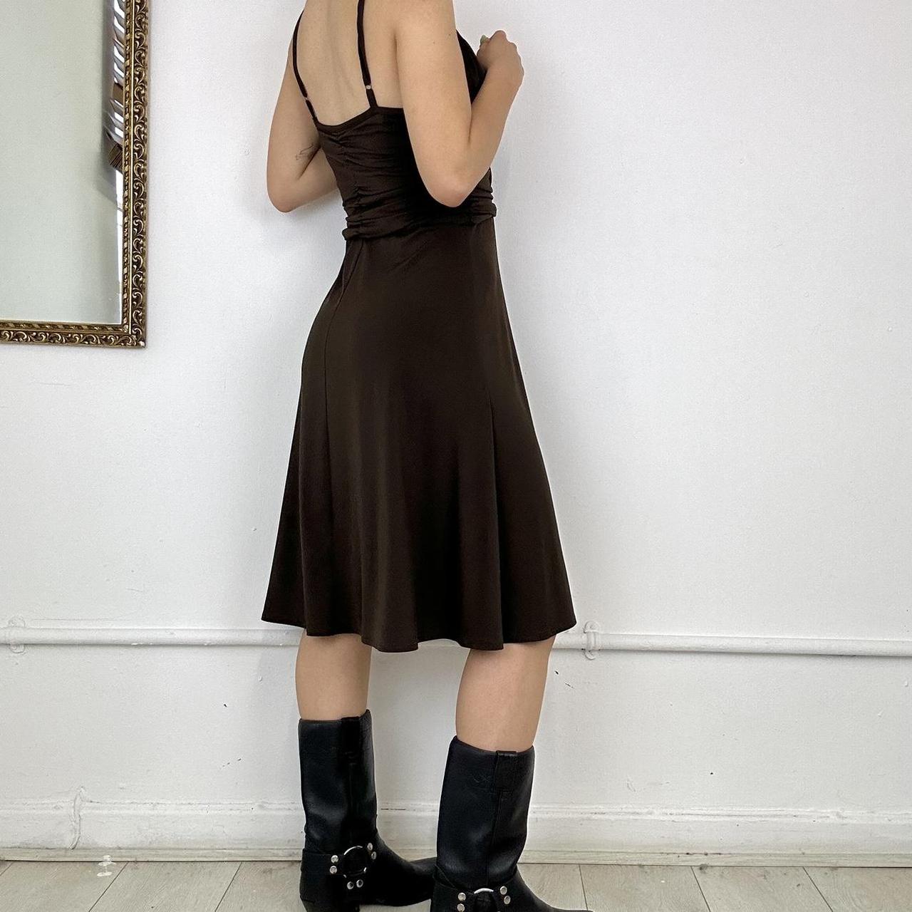 00’s brown yessica flowy summer dress