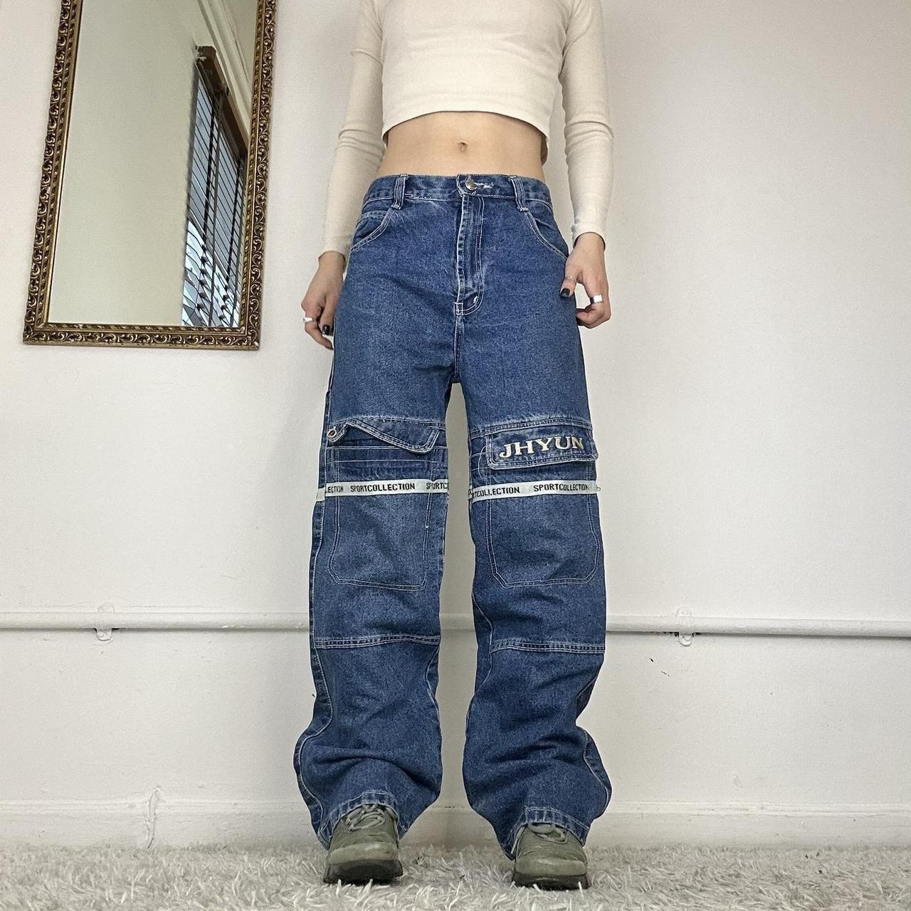 00's wide leg cargo jeans