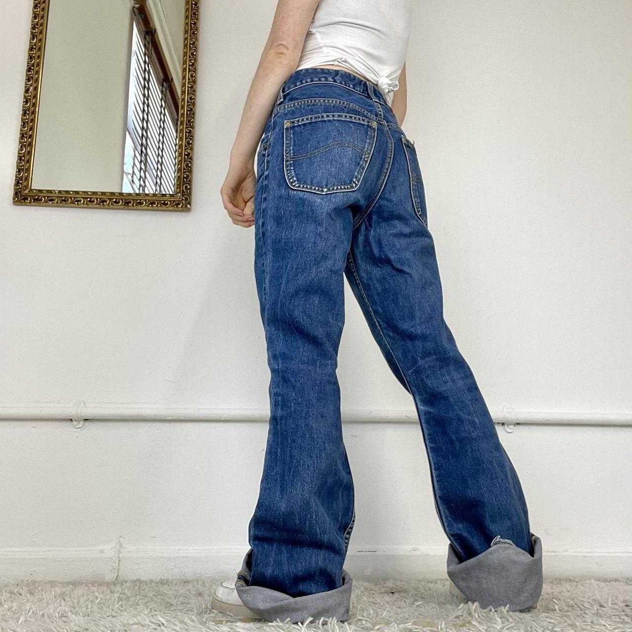 flared baggy jeans by lee