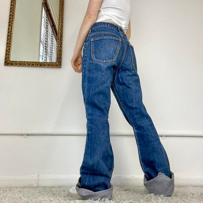 flared baggy jeans by lee