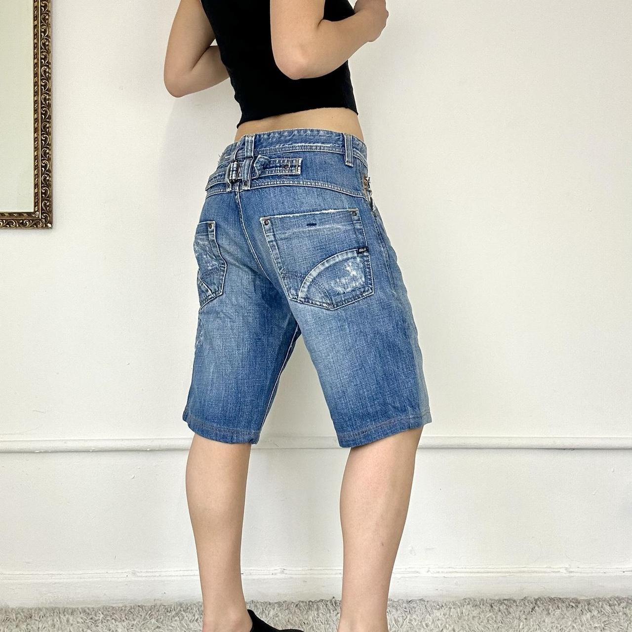 long denim shorts