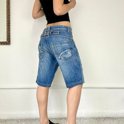 long denim shorts