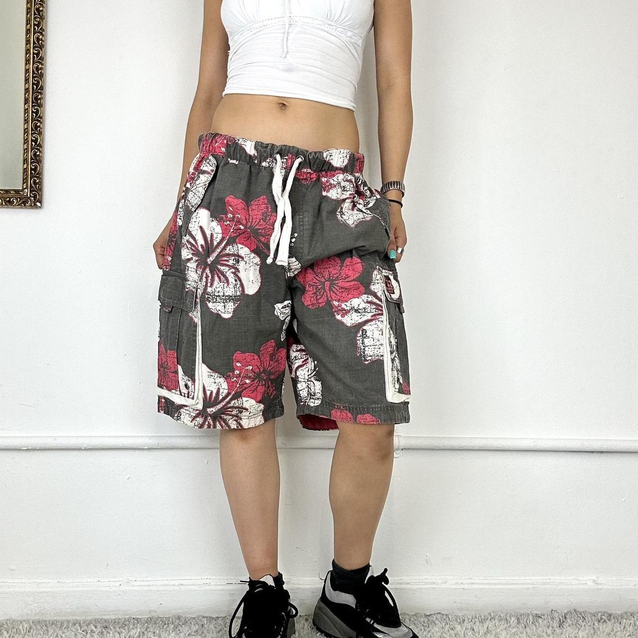 floral print baggy shorts